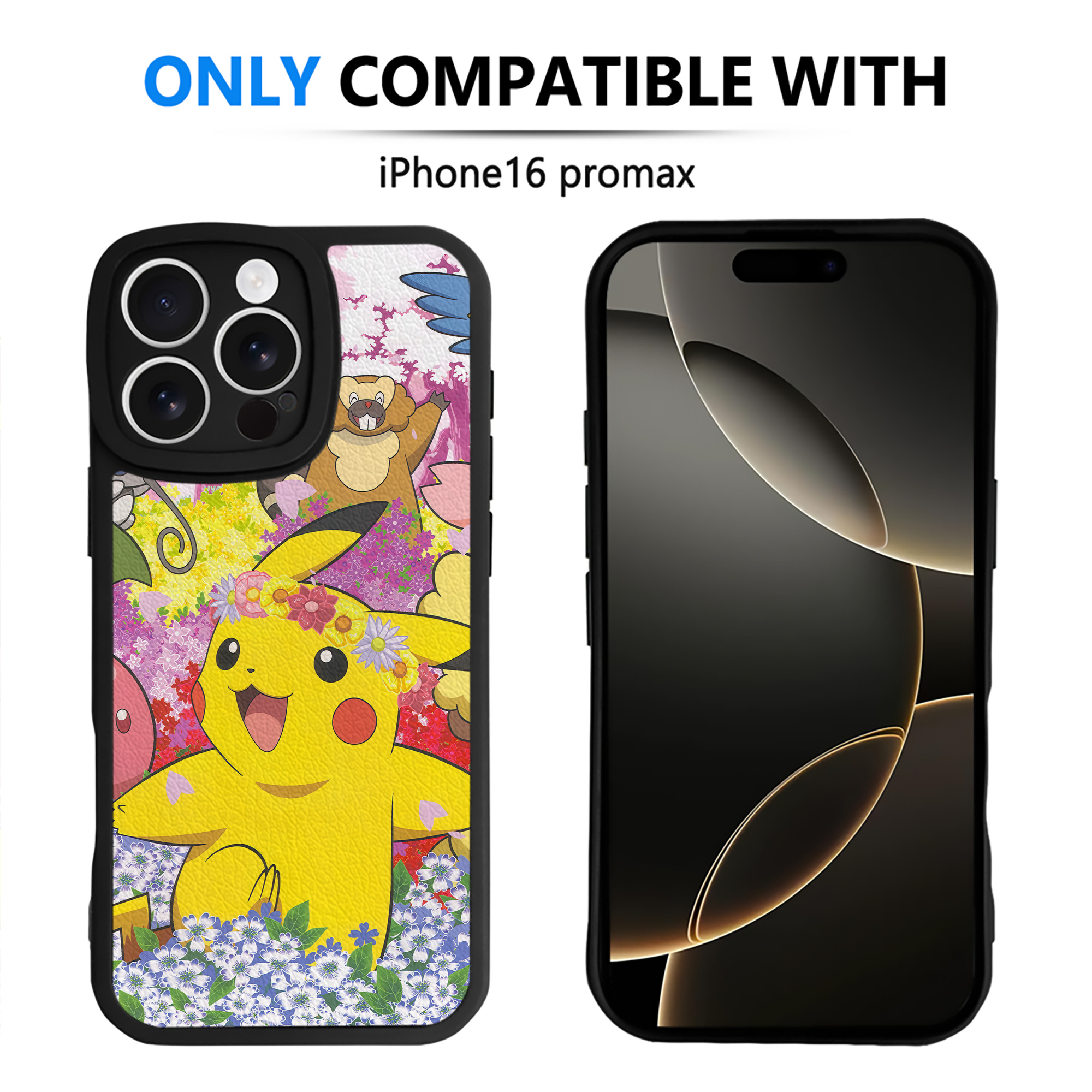 （画像用） ポケットモンスター Pokémon 【iPhone 16シリーズ対応】シリコンスマホケース（レザー調） 材質：シリコン